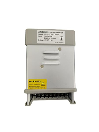 HIKVISION 8 Channel 12V 10A Switch Power Supply CCTV/SMPS DS-2FA120A-DW-IN + USEWELL DC Connector