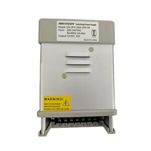 HIKVISION 8 Channel 12V 10A Switch Power Supply CCTV/SMPS DS-2FA120A-DW-IN + USEWELL DC Connector